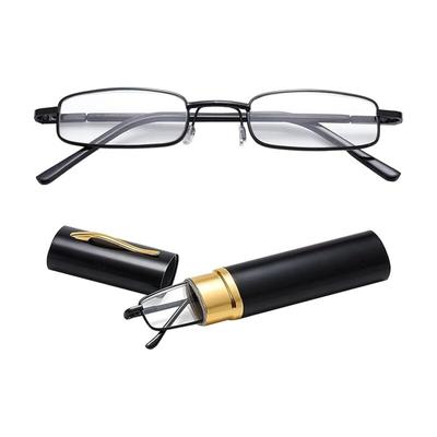 Lntyq Mini-Faltbare Lesebrille, Mini-Lesebrille mit schmalem Metallfederscharnier, Unisex-Lesehilfe Image