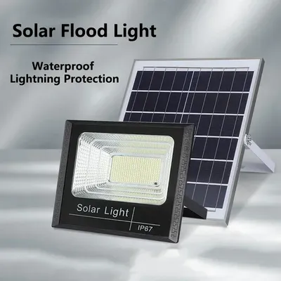 Solar Flood Lights Remote Control 50-400W Solar Powered Spotlight Outdoor Waterproof IP67 Villa Street Lighting Adjustable Angle