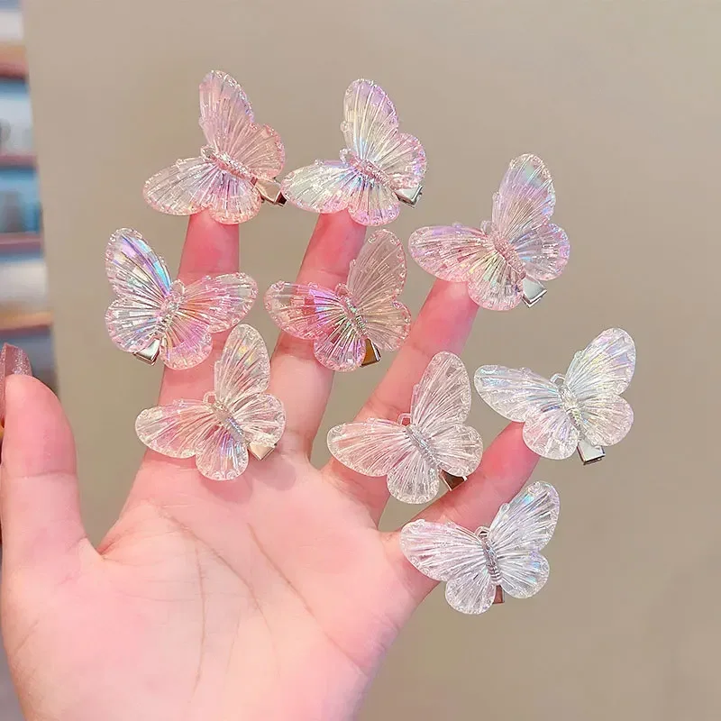 5 stücke koreanische Art elegante Schmetterling Haar Klaue niedlichen mehrfarbigen Haars pange Klaue Klemme Geflecht Haar Kopf bedeckung Mädchen Zubehör Image