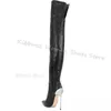 Overknee-Stiefel aus echtem Leder, modische Neuheit, sexy, elegante, prägnante Damenschuhe, neueste