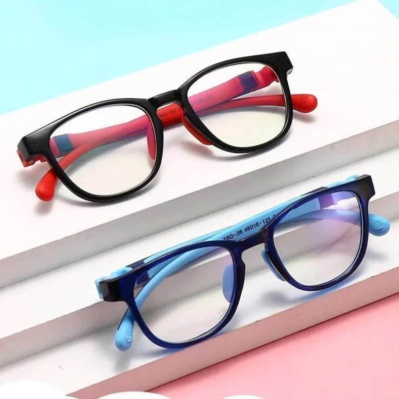 Anti-Blaulicht-Brille für Kinder, Rahmen, Anti-Strahlungs-Rahmen, Kinderbrille für Baby, für Jungen und Mädchen Image