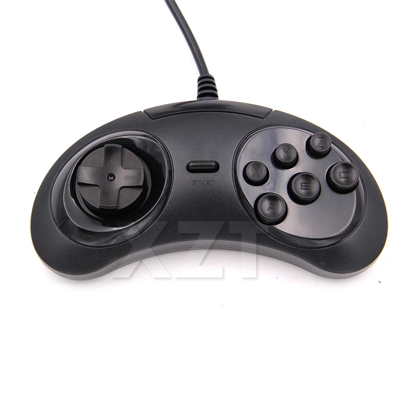 USB-Gamepad-Game-Controller, 6 Tasten, SEGA USB-Gaming-Joystick-Halter für SEGA Genesis/MD2 Y1301 für PC, MAC Mega Drive-Gamepads Image