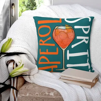 APEROL SPRITZ Quadratischer Kissenbezug, Kissenbezug, Polyester-Kissen, Dekor, Image