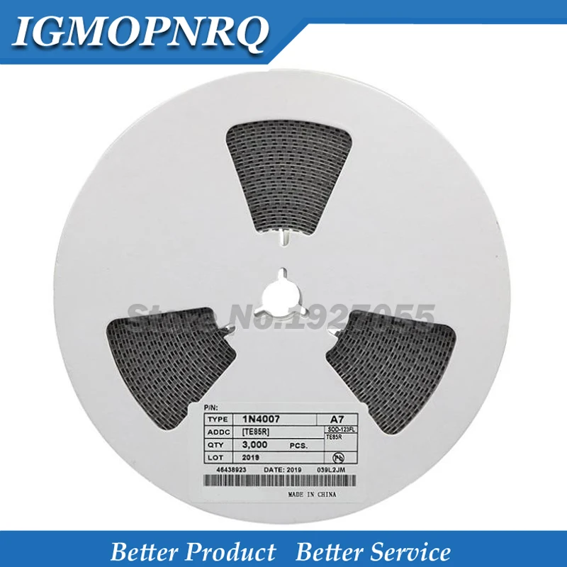 2000PCS SMA Rectifier diode 1N4001 M1 1N4004 M4 1N4007 M7 FR107 RS1M FR207 RS2M HER108 US1M SF18 ES1J SF14 ES1D DO-214AC NEUE Image