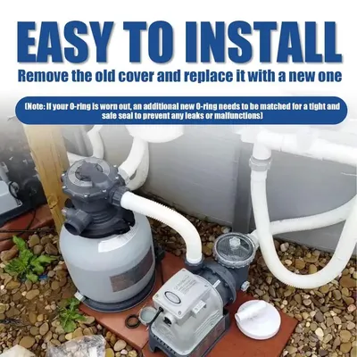 Pool Pumpe Abdeckung Deckel Sand Filter Pumpe Ersatzteil mit Ventil und 2 Stück O-Ringe Falle Abdeckung Filter Container Pool Pumpe Abdeckungen