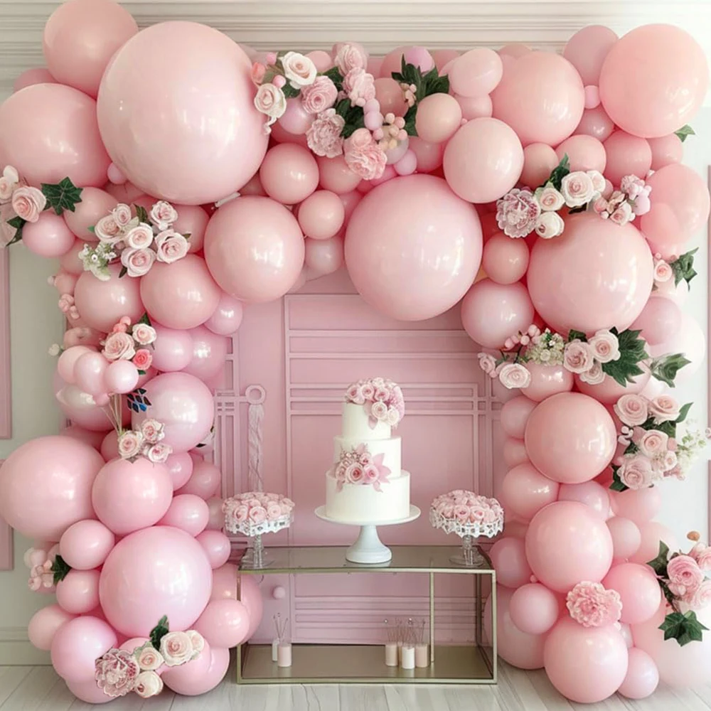 Maca Pink Latex Ballon Bogen Kit, Geburtstags feier, Hochzeit, Vorschlag, Jubiläum, Geschlecht Offenlegung, Urlaub Singles 'Party, Dekoration Image