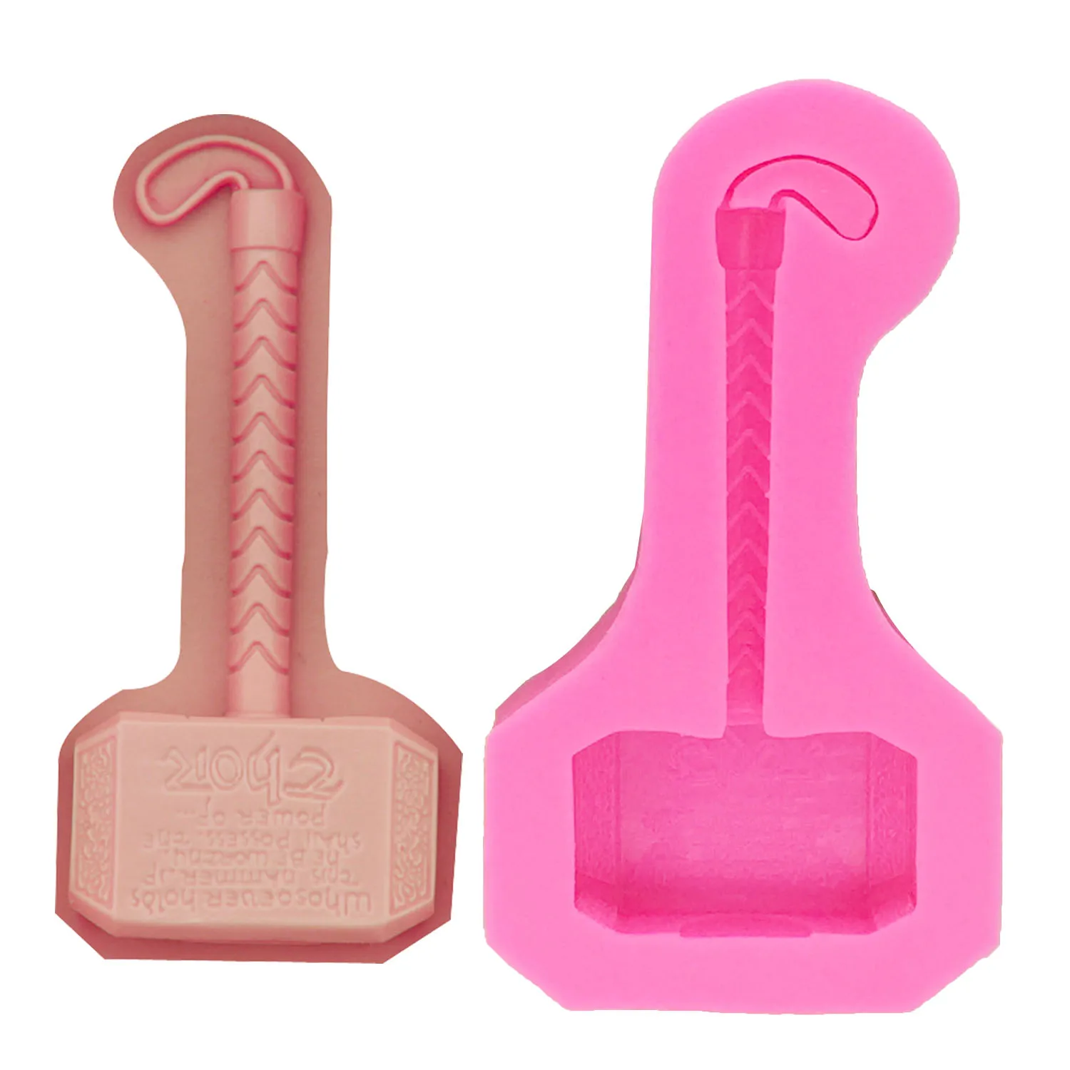 M0381 3D Thor Hammer Design Fondant Silikon Kuchenformen Werkzeuge Seifen- und Schokoladenformen Backzubehör Image