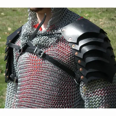Mittelalterliche Wikinger-Ritter-Schulterrüstung, Pirat, Gladiator, Schulterstücke, Steampunk, Image