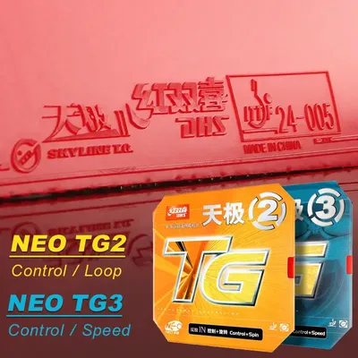 Dhs neo skyline tg2 tg3 tischtennis gummi original offensive ping pong gummi für schnelle schleife & wechselnde spin Image