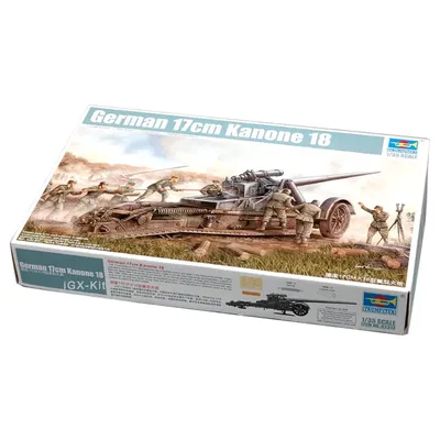 Trompeter 02313 1/35 Deutsch 17cm Kanone s. k 18 schwere Artillerie Pistole Militär geschenk Image