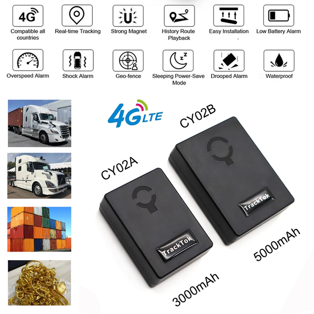 CY02B-4G GPS Auto Tracker Echtzeit-Tracking Anti-Diebstahl Anti Lost Locator starke magnetische Unterstützung App Sleepin Power-Save Image