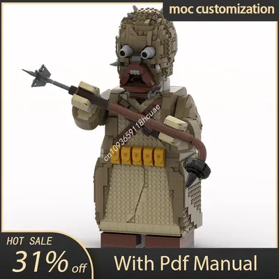 Moc Star Battle Tusken Raider Megafigure Modell Bausteine Ziegel Diy Kreative Montage Pädagogisches Image