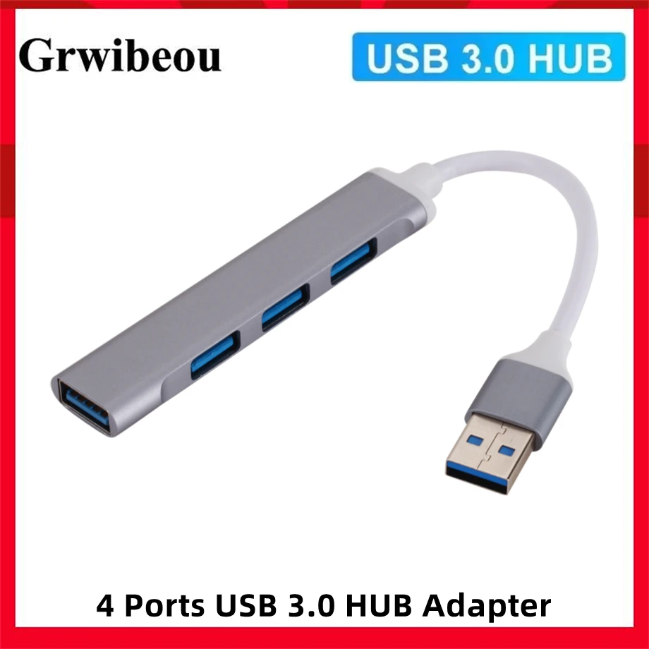 4-Port USB 3.0 Typ C HUB Expander Splitter Hub High Speed OTG Adapter Dockingstation für Laptop PC Festplatte Maus Tastatur Image