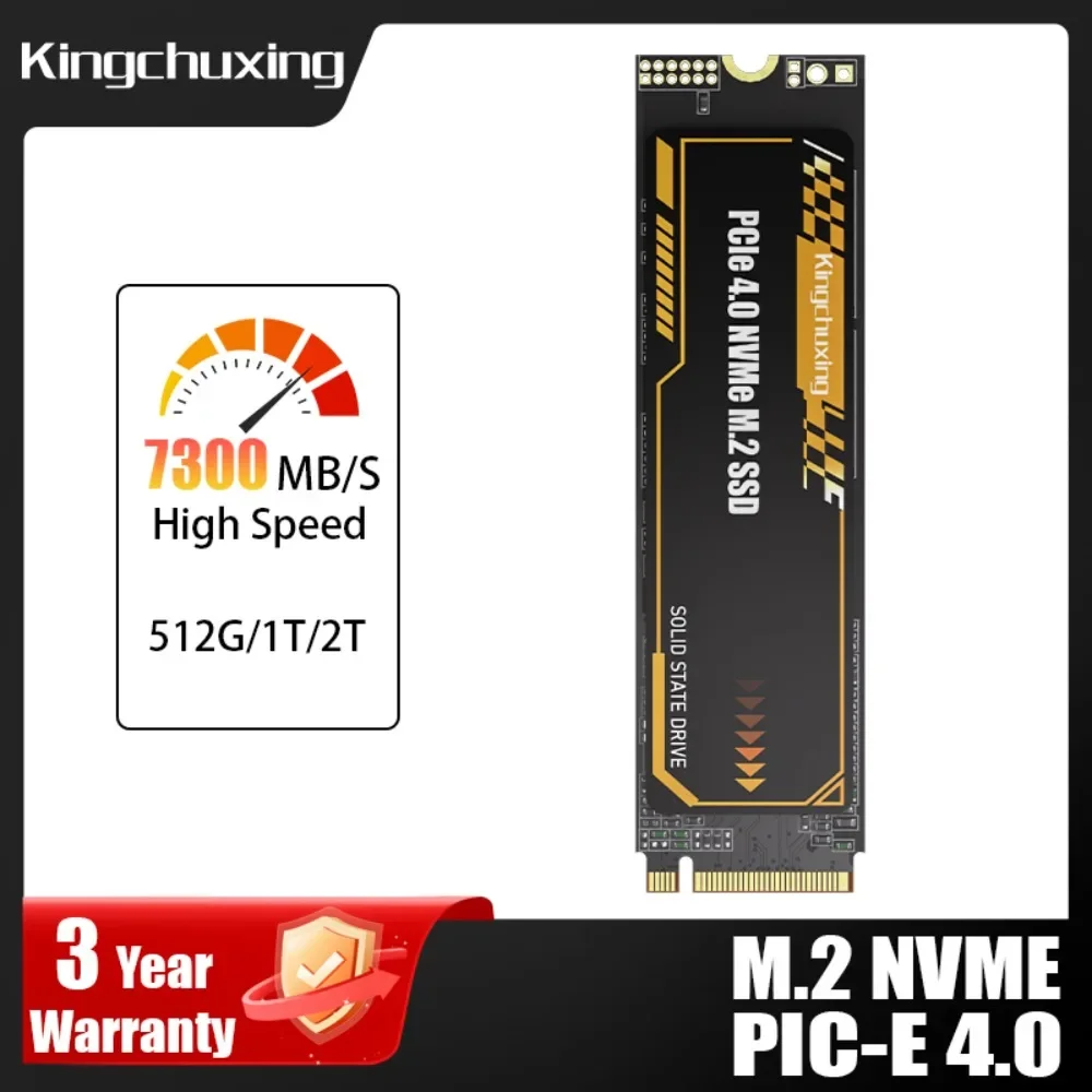 Kingchuxing PCIe4.0 M.2 NVMe SSD 7400 MB/s Internes Solid-State-Laufwerk Gen4 für PS5-Enthusiasten High-End-Computing-Gaming Image