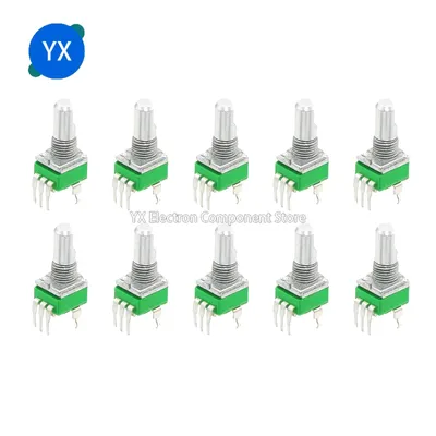 10PCS RK097 Präzisionspotentiometer Vertikale Single Link Schaftlänge 15mm D-Achse A10K A100K Image