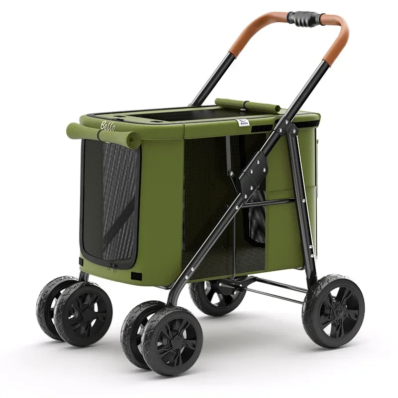 Mehrere Kinderwagen großer Hunde wagen Wagen gefaltet großen Raum multifunktion alen Wagen koffer mit Radlager 30kg für die Reise Image