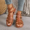 Damen-Sandalen, Sommer, elegante Damenschuhe, niedrige Absätze, flache Schuhe, lässig, Gladiator, weiße Fischzehen-Damen-Sandalen, Schuhe für Damen, 2024, Trend