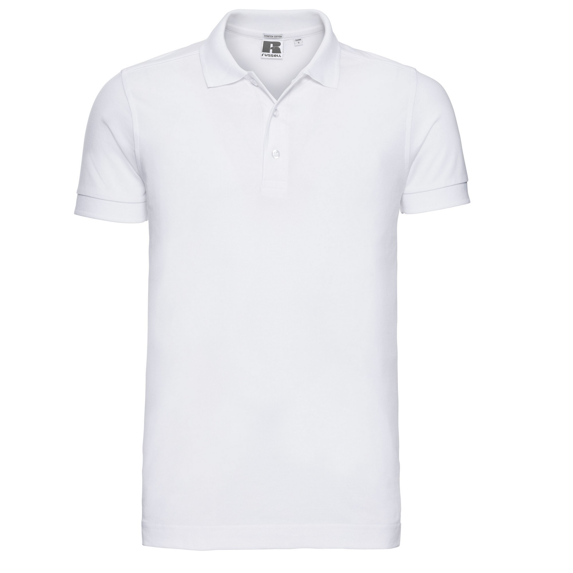 Russell - Poloshirt Stretch für Herren (Weiß) Image