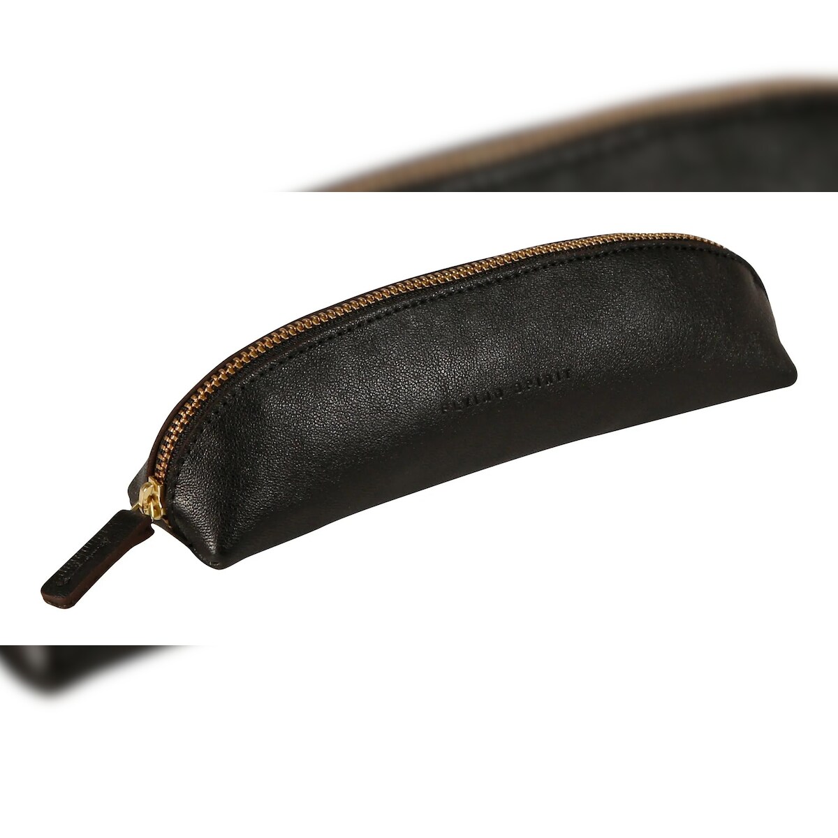 Clairefontaine 6x Flying Spirit Schlampermäppchen aus Leder schwarz 18x5,5 cm - Schwarz 102512C Image