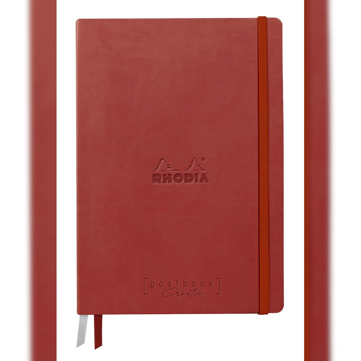 Rhodiarama, Goalbook Creation A5 mit festem Umschlag, 50 Blatt Lavis technique weiß blanko 200g, mit Gummizugverschluss - Nacarat 194153C Image