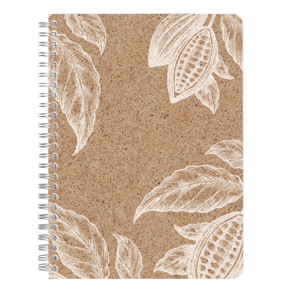 Clairefontaine 6x Cocoa Motiv, Notizheft mit Doppelspirale A5, 74 Blatt liniert, sortiert - Kakao 83545C Image