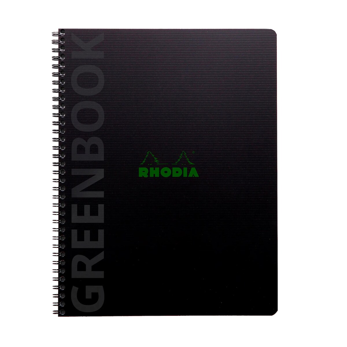 Rhodia 5x Rhodiactive Greenbook A4+ mit Spiralbindung, 80 Blatt liniert mit Kopfleiste, 4-fach gelocht, Recyclingpapier 90g - Schwarz 119914C Image
