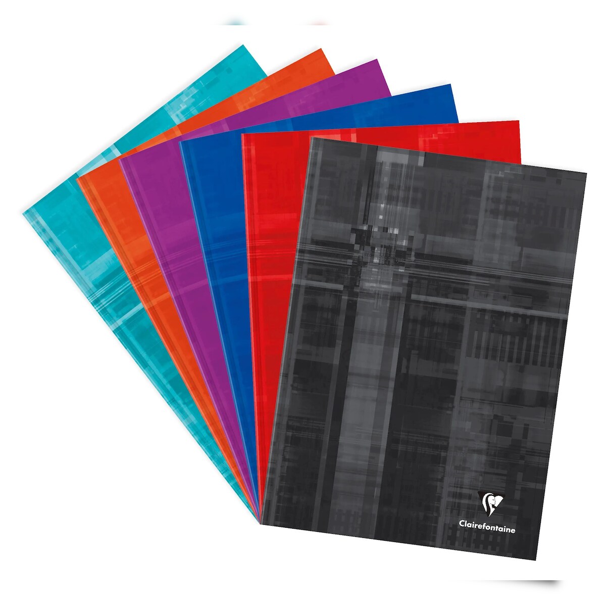 Clairefontaine 5x Kladde/Notizbuch mit Hardcover A4, 96 Blatt liniert mit Rand 90g - Sortiert 9045C Image