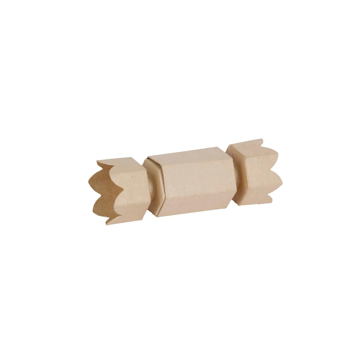 Décopatch 5x Braunes Pappmaché, Schachtel in Bonbonform - Kartonbraun BT069C Image