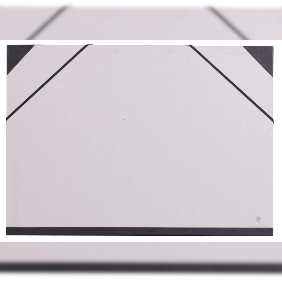 Clairefontaine 10x Zeichenmappe Karton, Gummizugverschluss, 37x52 cm für B3+ - Grau 44610C Image