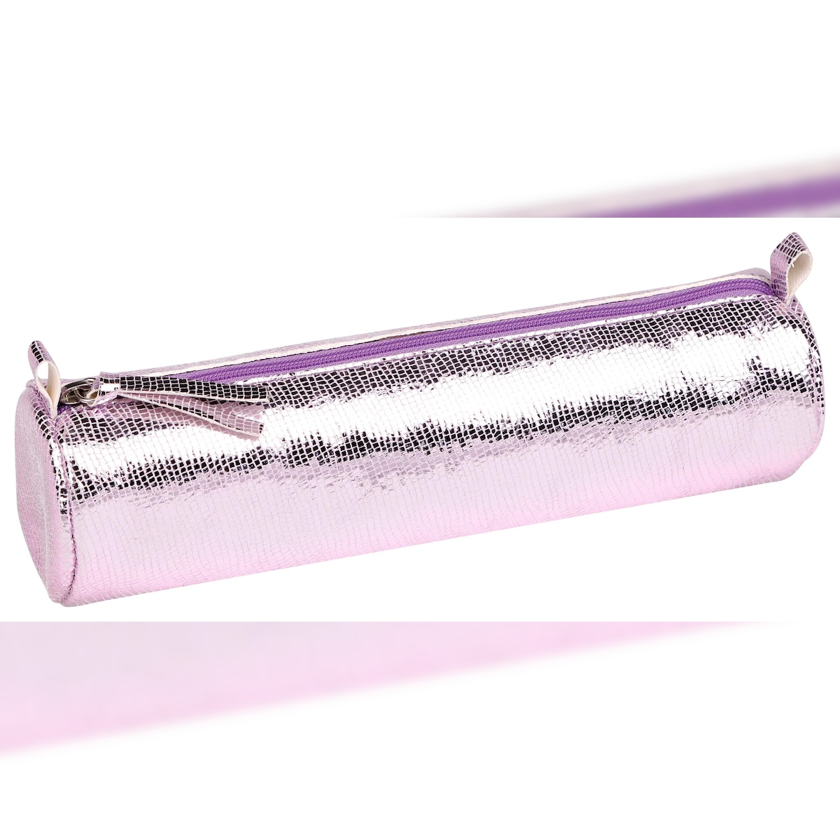 Clairefontaine 4x Céleste Schlampermäppchen Leder Ø5,5x22cm rosa - 410106C Image