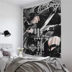 Black Butler Tapestry Art Printing Cheap Hippie Wall Hanging Bohemian Wall Tapestries Mandala Art