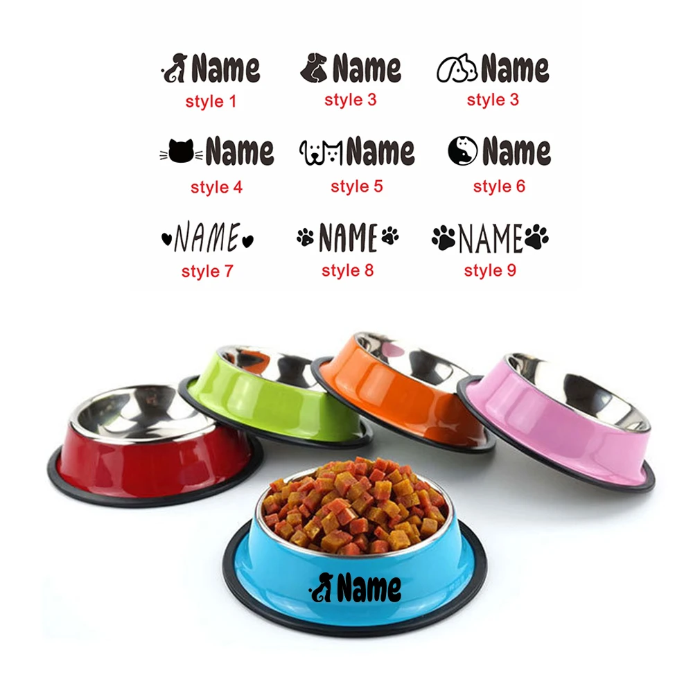 Bol pour animaux de compagnie en acier inoxydable personnalisé bol pour chat bol de nourriture pour chien bol de nourriture Anti-chute multi-spécifications bol de nourriture alimentation fournitures