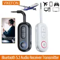Trasmettitore ricevitore Bluetooth 5.3 Jack AUX da 3,5 mm Dongle USB per aereo Adattatore audio wireless per TV PC Cuffie Kit per auto Altoparlante