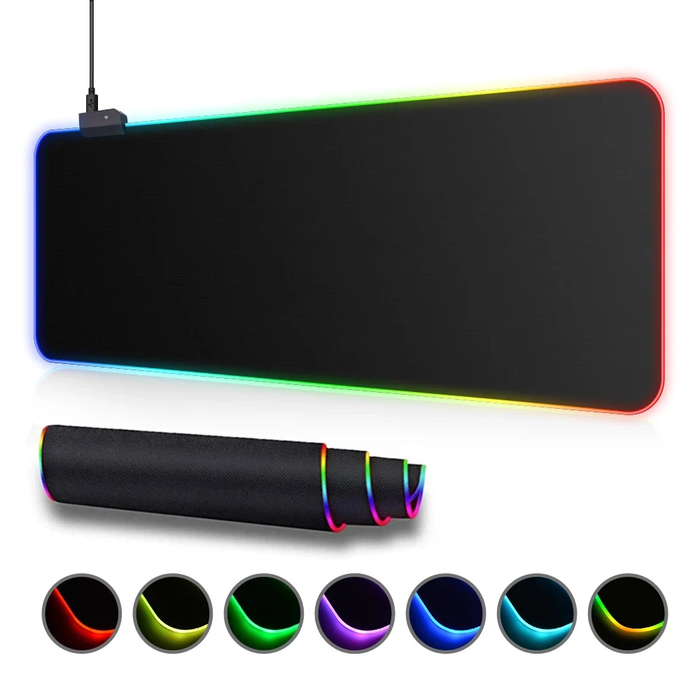 Tappetino per mouse con luce a LED RGB Tappetino per mouse da gioco grande impermeabile Tappetino per mouse per giocatori Tappetino per tastiera grande Mause Tappetino da gioco per scrivania per PC