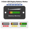 Misuratore di batteria a LED 12V 24V 36V 48V 60V 72V Monitor di alimentazione a batteria misuratore di monitoraggio acido al litio impermeabile per carrello da Golf RV Boat Car