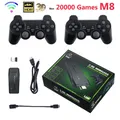 NUOVA Console per videogiochi 2.4G Doppio controller wireless Game Stick 4K 20000 giochi 64GB 32GB Giochi retrò Per TV ragazzo regalo