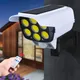 Illuminazione multi-angolo a 3 modalità Telecomando Simulazione ad energia solare Monitoraggio Lampada da parete a induzione con avviso di luce rossa