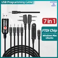 ABBREE 7 In 1 FTDI Cavo di Programmazione USB per Baofeng UV-5R UV 5RH 21 PRO Quansheng UV-K5 UV-K6 Motorola Ham Radio Walkie Talkie