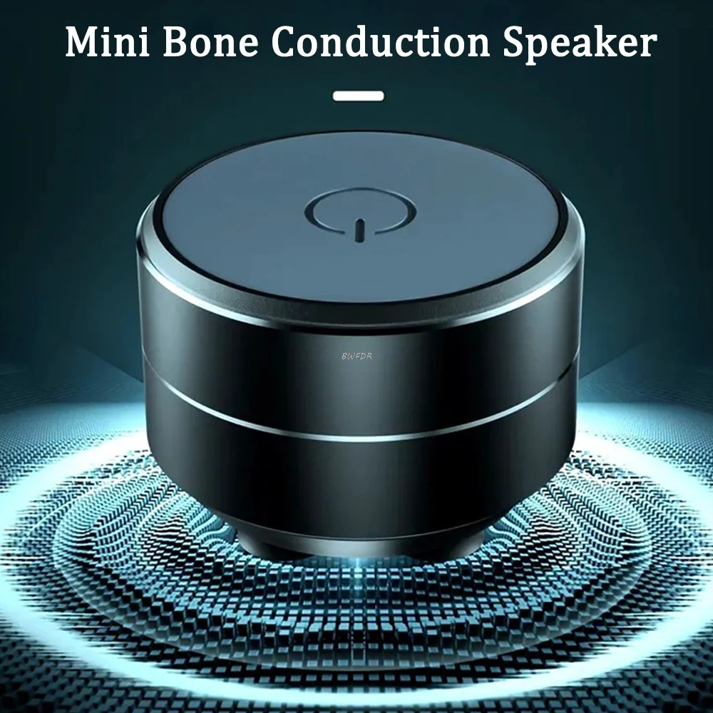 Mini altoparlante a conduzione ossea vibrazione audio stereo digitale TWS altoparlanti Bluetooth wireless altoparlante portatile in metallo Dropshipping