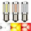 2 PCS PY21W P21/5W 1156 Ba15s 1157 Bay15d Per Auto Lampadine A LED Indicatori di direzione 12V 33SMD 7000K Bianco Freno Retromarcia Lampade di Parcheggio