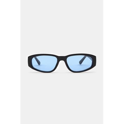 Framed Sunglasses With Blue Lenses