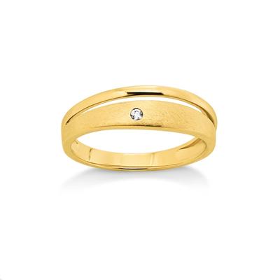Orolino Ring 585/- Gold Brillant weiß 0,02ct. 054 (17,2) Damen Image