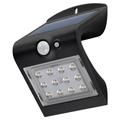 Goobay - Applique Murale Solaire led avec Détecteur de Mouvement, 1,5 w, Noir, solution d'éclairage
