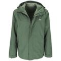 Mckinley Regenjacke "Carlide II" Herren dreen dark, Gr. M, mit wasserdichter AQUAMAX Technologie und verschweißten Nähten