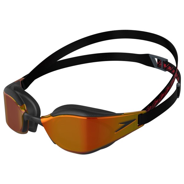 Speedo - Fastskin Hyper Elite Mirror - Schwimmbrille schwarz/rot