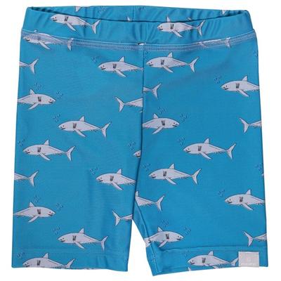 maximo - Kid's Mini Radlerhose Badestoff Print UV 50 - Lycra Gr 122/128 blau