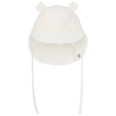 Huttelihut - Kid's Summer Hat Bear Ears Muslin - Hut Gr 74/80 weiß Image