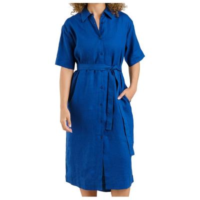 DEDICATED - Women's Shirt Dress Ripa Linen - Kleid Gr XS blau Image
