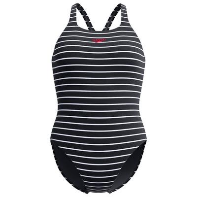 Speedo - Women's Eco Endurance+ Printed Medalist - Badeanzug Gr 42 schwarz/grau Image