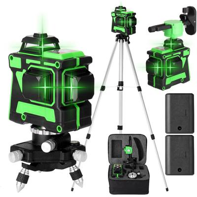 Decdeal - 3D-Laser-Nivelliergerät, 12 Linien, selbstnivellierend, vertikale horizontale Linien mit Image